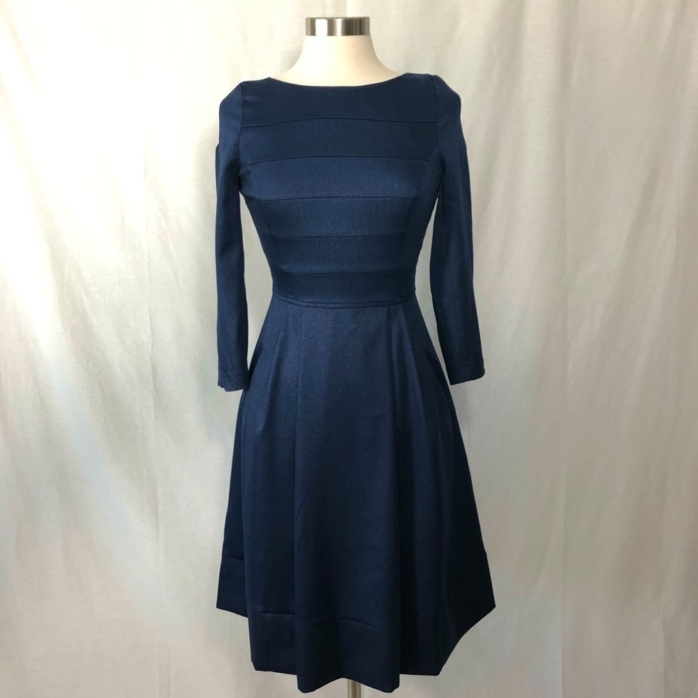 BGL Fashion Wool Blend Shimmer Aline Dress